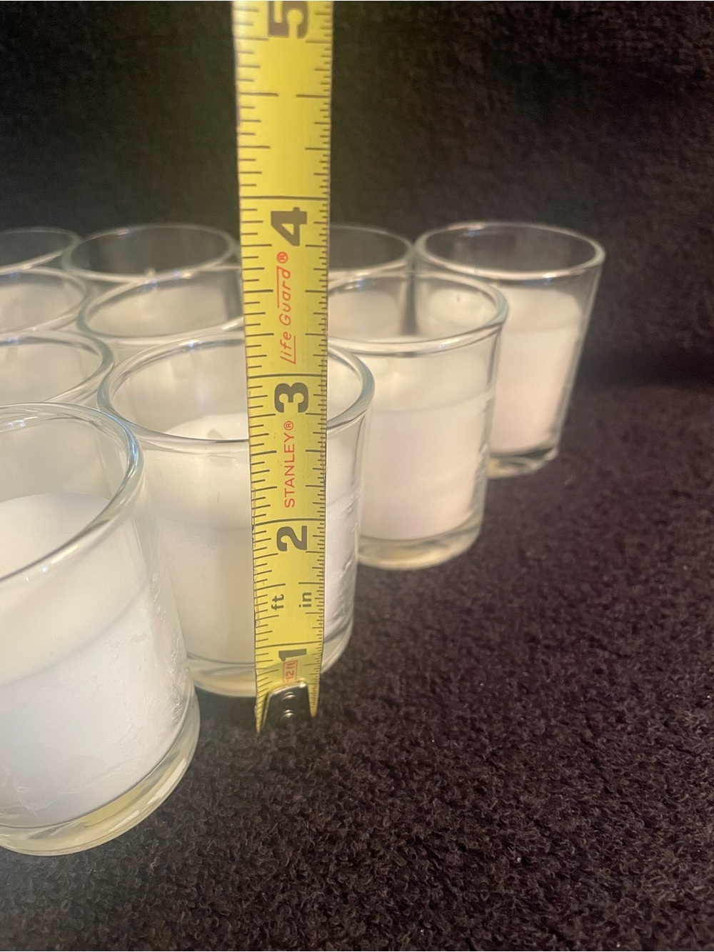 33 White Votive Candles with Clear Glass Holder - Picture 4 of 6